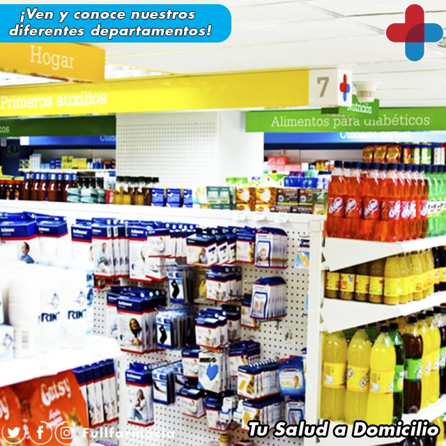 fullfarmacia's tweet photo. ¡Ven y conoce nuestros diferentes departamentos!

Dentro de nuestro departamento de nutrición, pueden pasar por el pasillo 5, donde tenemos una sección dedicada de alimentos para diabéticos.

En el pasillo 7, todo en primeros auxilios

#FullFarmacia #Farmacia #Servicio #Caracas https://t.co/LTmrHGGv9W