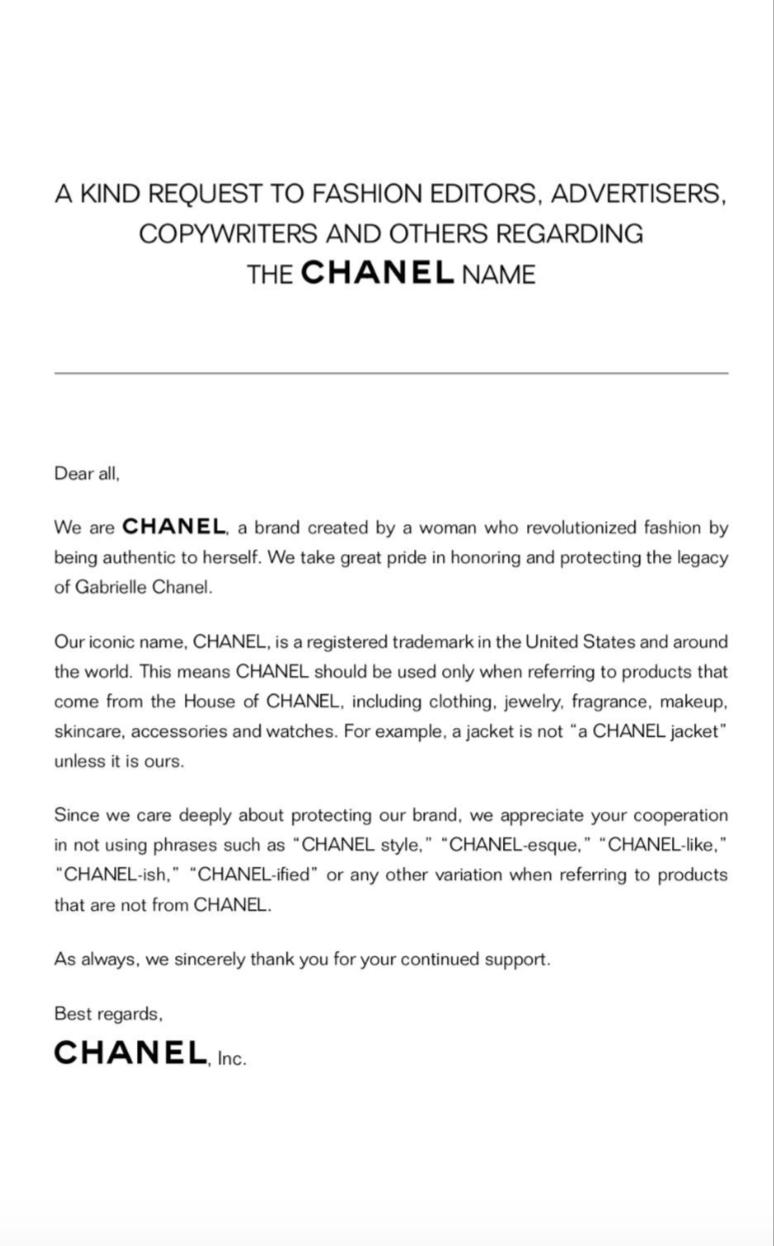 The Fashion Law on X: Chanel is back at it     / X