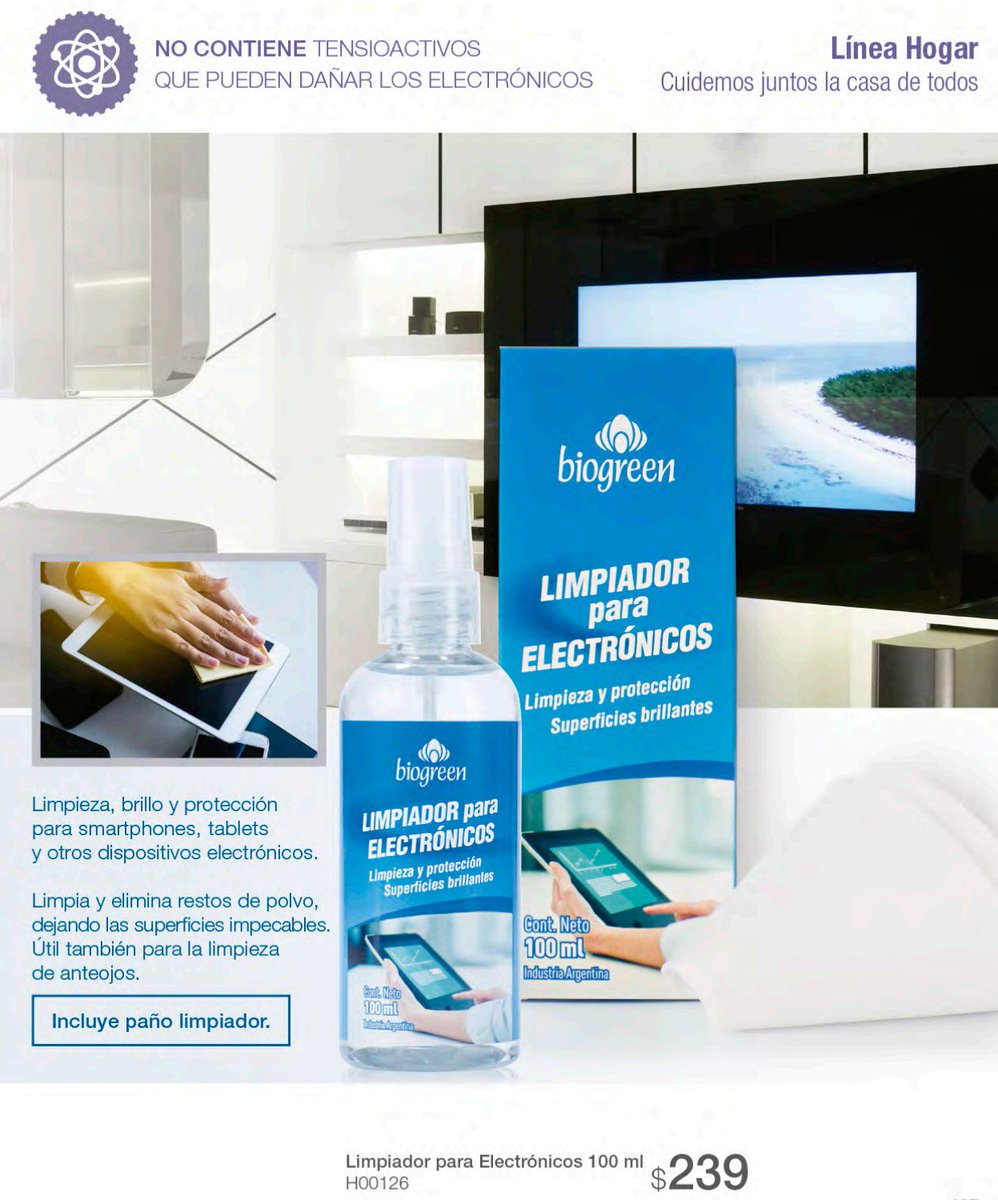 BiogreenL's tweet image. LIMPIADOR para ELECTRÓNICOS!!
No contiene tensioactivos que pueden dañar los electrónicos!

-Limpiador para Electronicos 100ml a $239