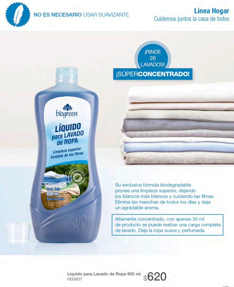 BiogreenL's tweet image. LIQUIDO PARA LAVADO DE ROPA!!
No es necesario usar suavizante y rinde 26 lavados!

-Liquido para Lavados de Ropa 800ml a $620