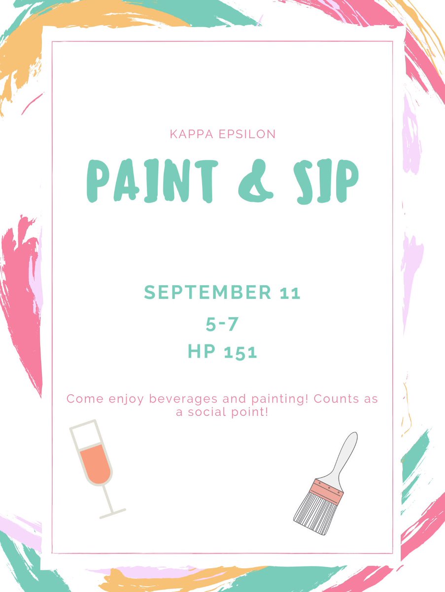 ONUkappaepsilon's tweet photo. KE Members: Get excited for Paint and Sip this Wednesday!! We are having some yummy punch and painting!! Kick off this semester with a fun event with your fellow KE members 🖌🍹🤩 https://t.co/9bKkkbotPo