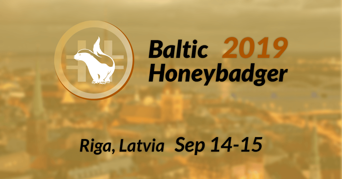 OpenNode's tweet photo. Happy #BitcoinMerchantMonday! 

We’re pleased to shoutout @hodlhodl for using our platform to power their ticket sales for their Baltic HoneyBadger conference happening this week! ⚡️

Tickets on sale via LN here 👇🏽
https://t.co/w02vuTSKDq https://t.co/WxZHPjfxTW