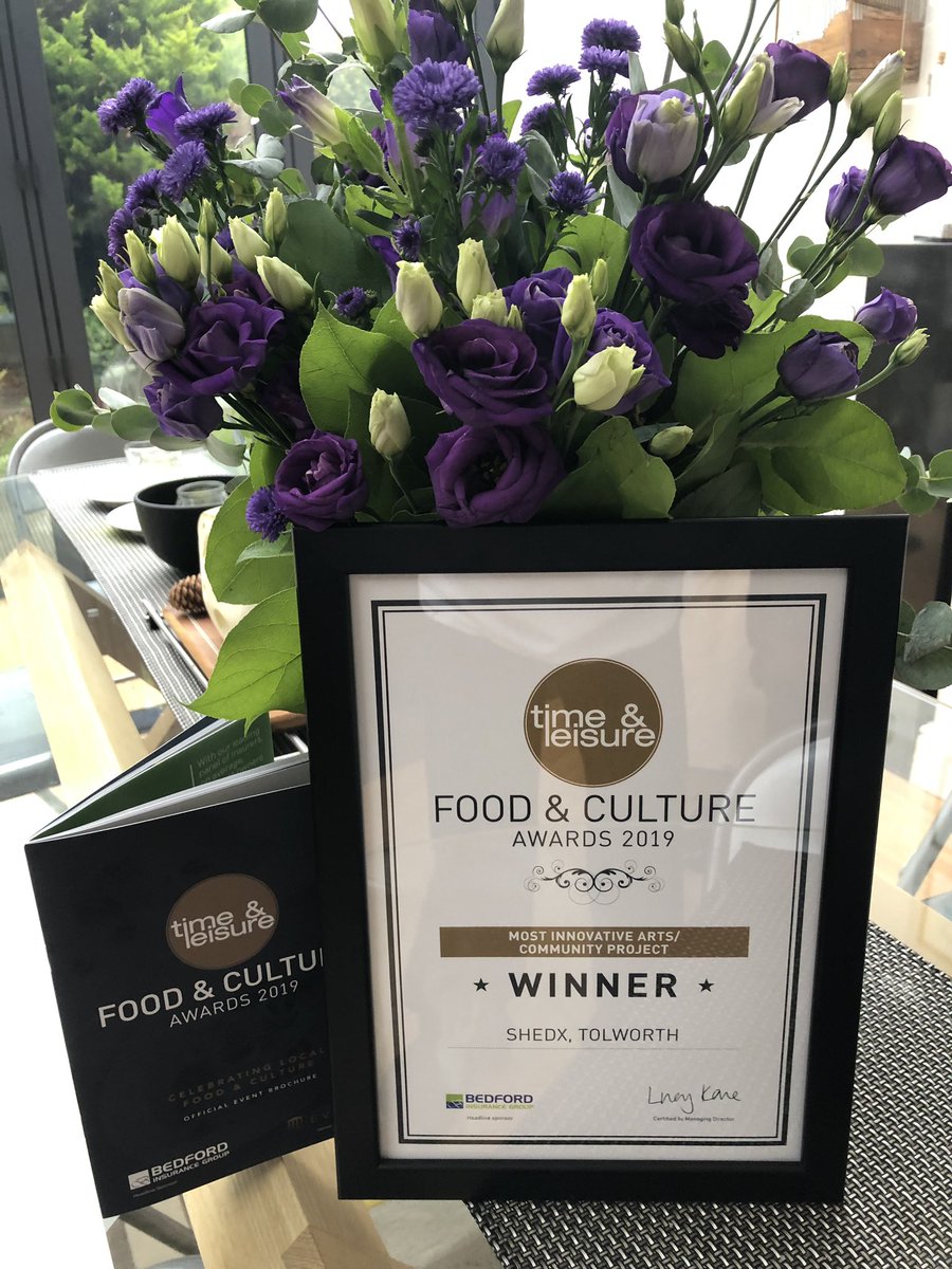 communitybrain's tweet photo. We are delighted that @SHEDx_org was the winner of the @timeandleisure Most Innovative Arts/Community Project for West London & @SurbitonFoodFest was highly commended for Family Attraction of the Year. Thank you everyone who has helped & supported #tlfca @RBKingston @KingstonUni https://t.co/dNNAYlLqhX