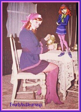 AuntyDeb's tweet photo. Can you guess who this is? My son dug a picture from the  archives of the early 70’s! Put a meme on it &amp; on social media &amp; now it’s come back to haunt me! If it gets a laugh out of people- that’s made the day better! #seventiesfashion #scoobydoo #wheniwas17  #kidsembarassparents https://t.co/2fM46b3d0V