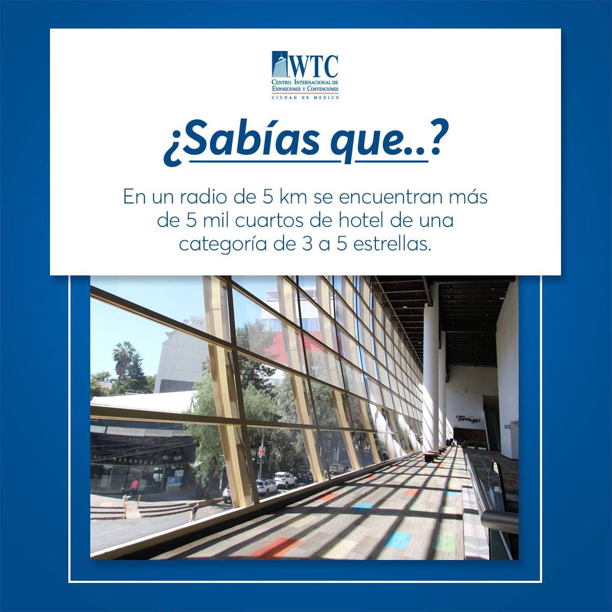 KUBICOMX's tweet photo. Sabías que... ???
El #WTC de la #CMDX tiene una ubicación privilegiada con más de 5 mil cuartos de hotel que facilita al visitante su visita a un #congreso o #exposición. 
@ciecwtcmexico @amerefoficial https://t.co/KJVhyhGmMT