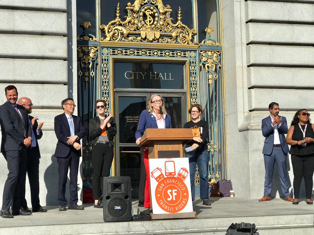 VallieBrownD5's tweet image. Good morning San Francisco Transit Riders (@SFTRU)! Thank you for your advocacy. Looking forward to working with you for years to come to bring our transit system into the 21st century. #TransitWeek2019