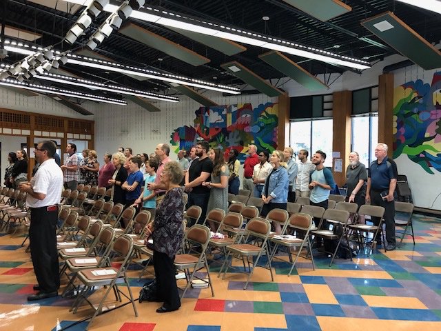 pillarnetwork's tweet photo. Here are some pics from Treasuring Christ's #launchservice yesterday in #AnnArbor #Michigan. Thankful for @msguyer &amp; his core team's commitment! 👊 #sbc19 #churchplanting https://t.co/kQHD4oi0wU