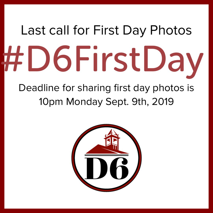 CPSD6MRE's tweet image. 📷 The “First Day” photos have been AMAZING &amp;amp; I am working on the video.  Last search for photos is tonight at 10:00pm. Add photos to @CPSD6  Facebook page or post using the hashtag #d6firstday. Don’t forget that posts must be “public” for me to retrieve them.  😊