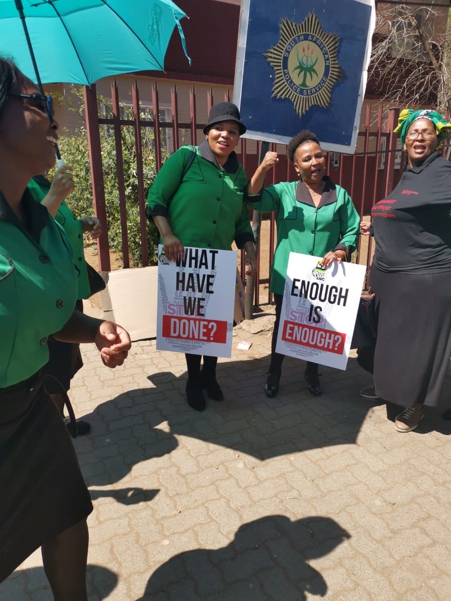 Our Mothers and Leaders were all over today, Saying #EnoughIsEnough and asking #WhoIsNext
Salute to the Women’s League for Leadership!!! #MalibongweIgamaLaMakhosikazi