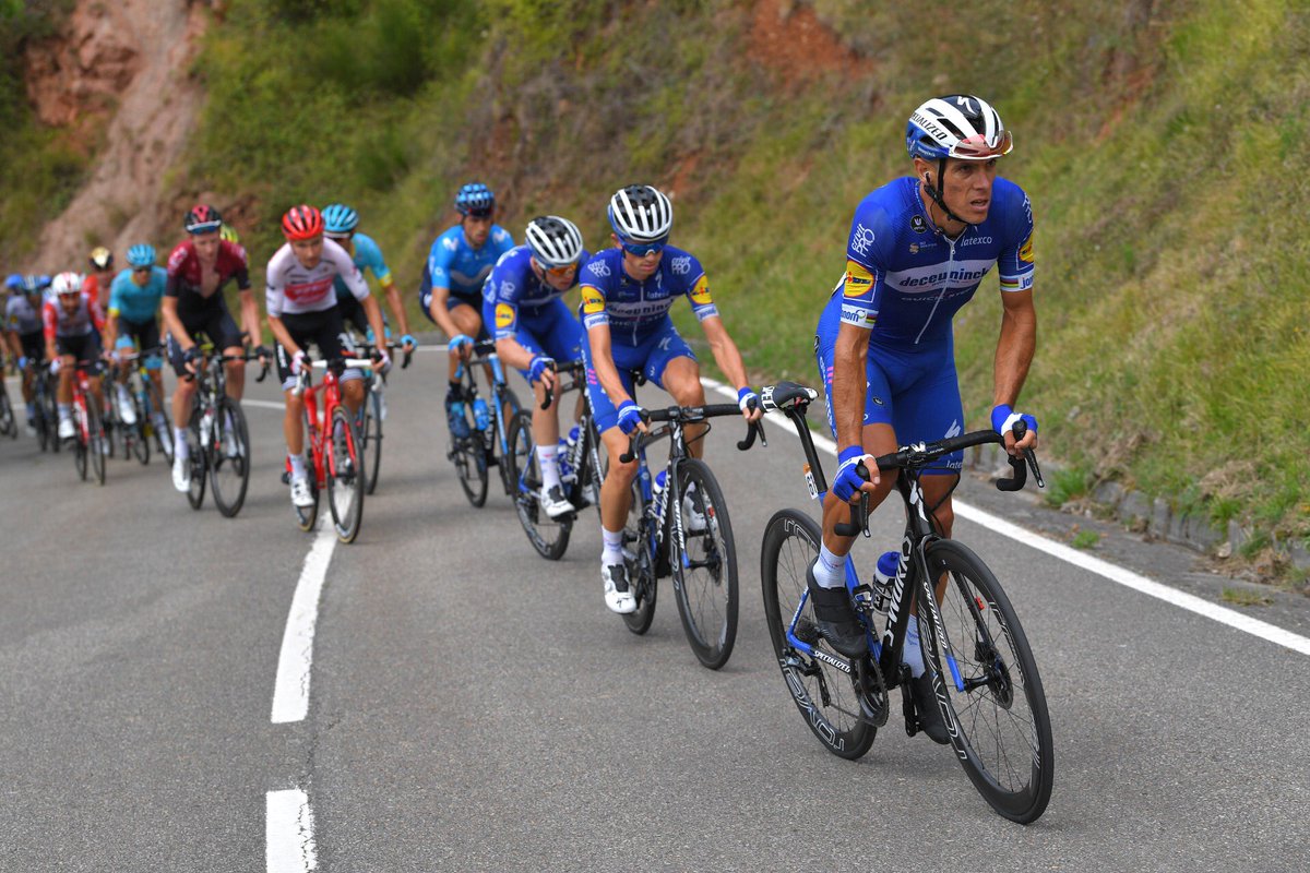 PhilippeGilbert's tweet photo. What better way to celebrate my selection for the Worlds in Yorkshire than helping our young talent @JamesKnoxx to an 11th spot in the @lavuelta GC! 💪👨‍👦 #lavuelta19 #season17 📸 @GettySport https://t.co/hrYNHDLgDN