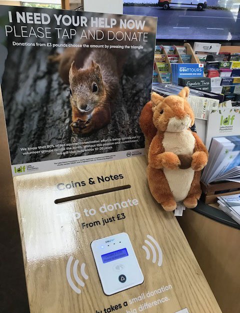 lakesfoundation's tweet photo. In Bowness bay Tourist Information Centre why not #savereds and #taptodonate you can help from £3 upwards
Or Text 'SAVEREDS' to 70085 to donate £5. This costs £5 plus a std rate msg.

#visitgiveprotect #bownessonwindermere #ビアトリクス・ポッター  #notjustlakes #goodcause https://t.co/pn9GEe6u9m