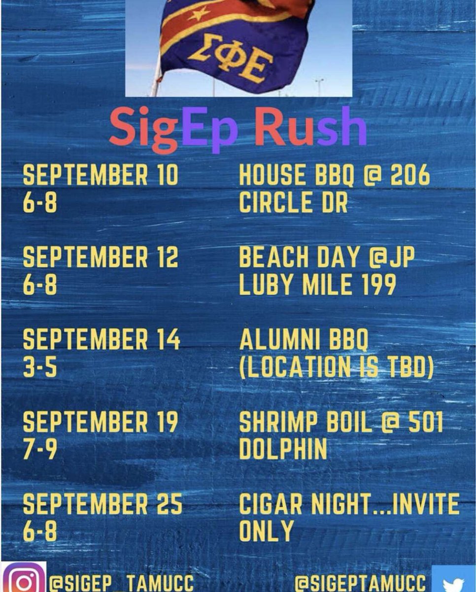 IFC RECRUITMENT STARTS TODAY.  Make sure to check out all the Fraternities events this month!