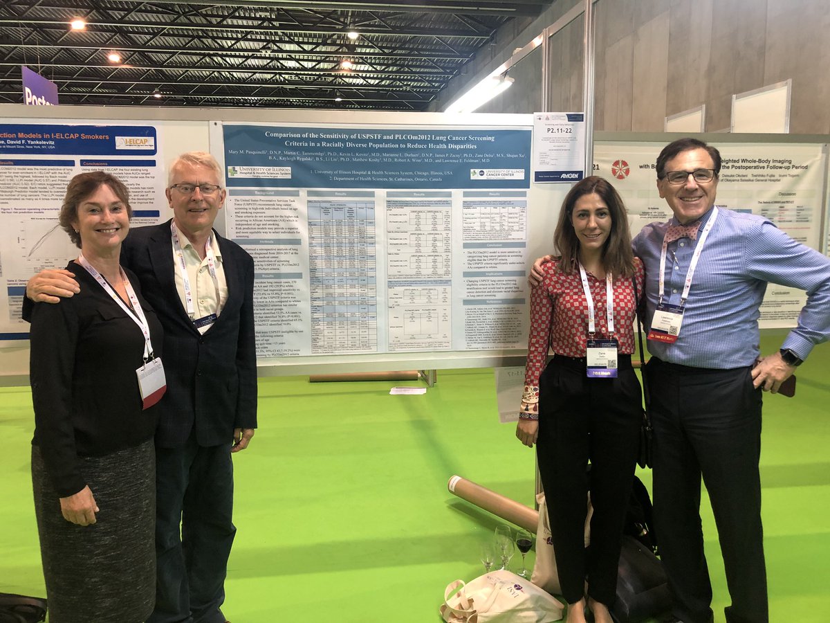 MaryPasquinelli's tweet photo. Excited to present our work with our co-author Dr. Martin Tammemagi and @DrLFeldman1 , @ZannaDeliu at @IASLC #WCLC2019 #WCLC19 @UICancerCenter @UICDom @UICHemOnc @UIHealth https://t.co/mkAjYUX6sQ