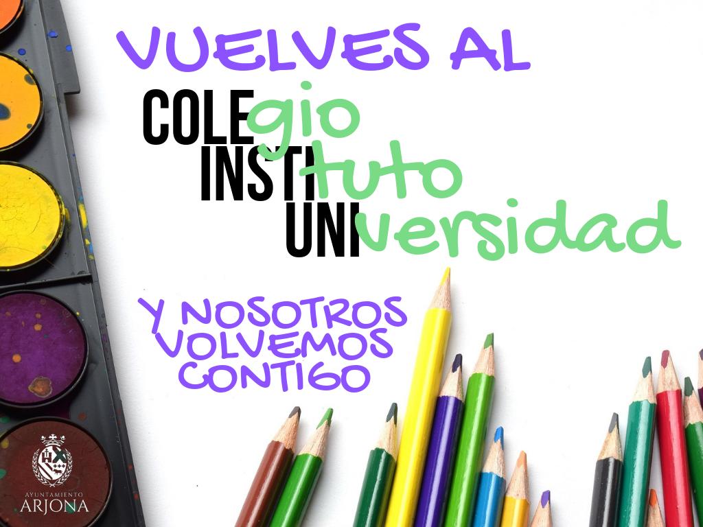 AytoArjona's tweet image. ➡ Tú vuelves al #COLE, al #INSTI o a la #UNI... Y nosotros volvemos contigo. ¡Feliz regreso! 👨‍🏫👩‍🏫

¡Va a ser un gran año! ¡Aprovéchalo!👦👧

#aytoarjona 🏛