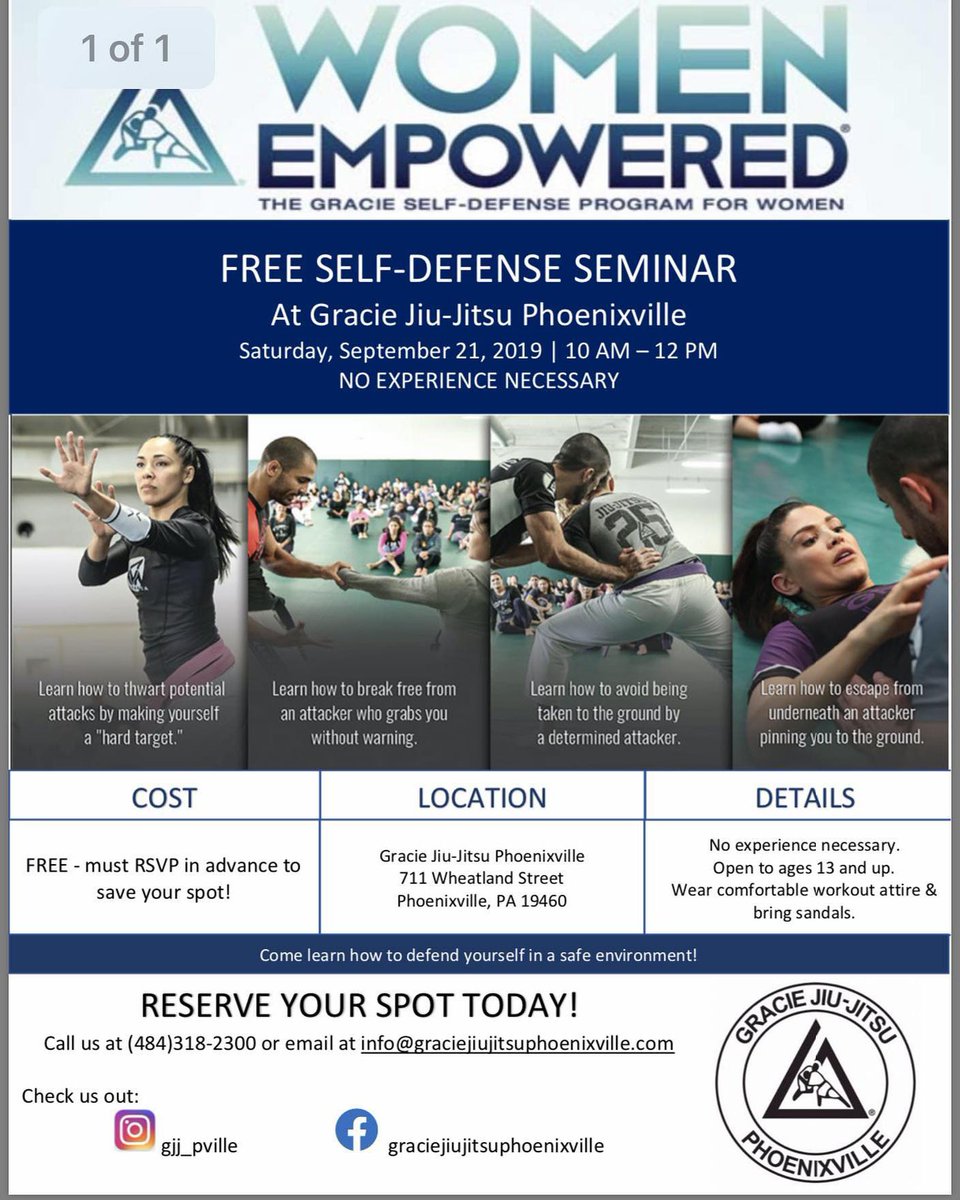 OJRSecurityDept's tweet photo. Free self defense class available to females, 13 and over. https://t.co/bQMLcxlhvl