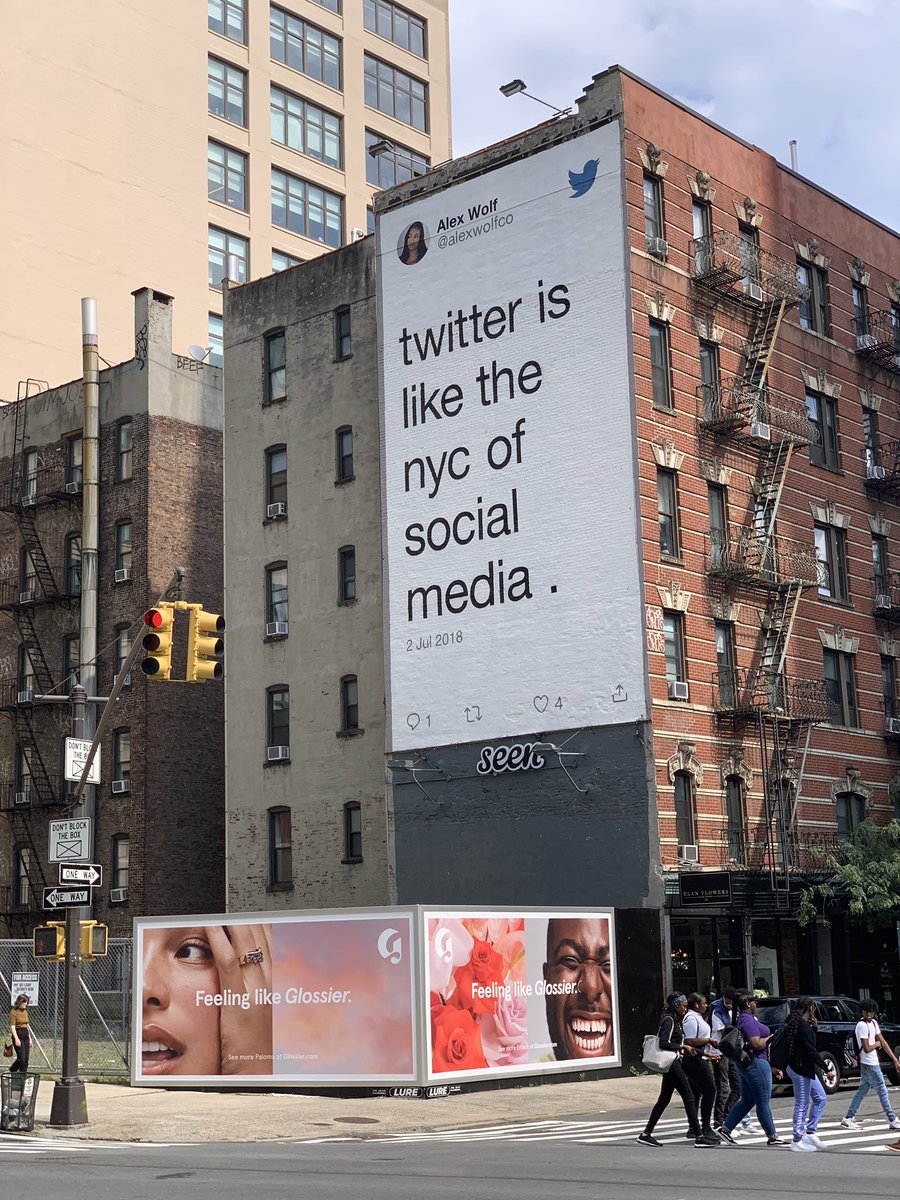 Love the suspense and craftsmanship of hand painted billboards. Nicely done @Twitter.