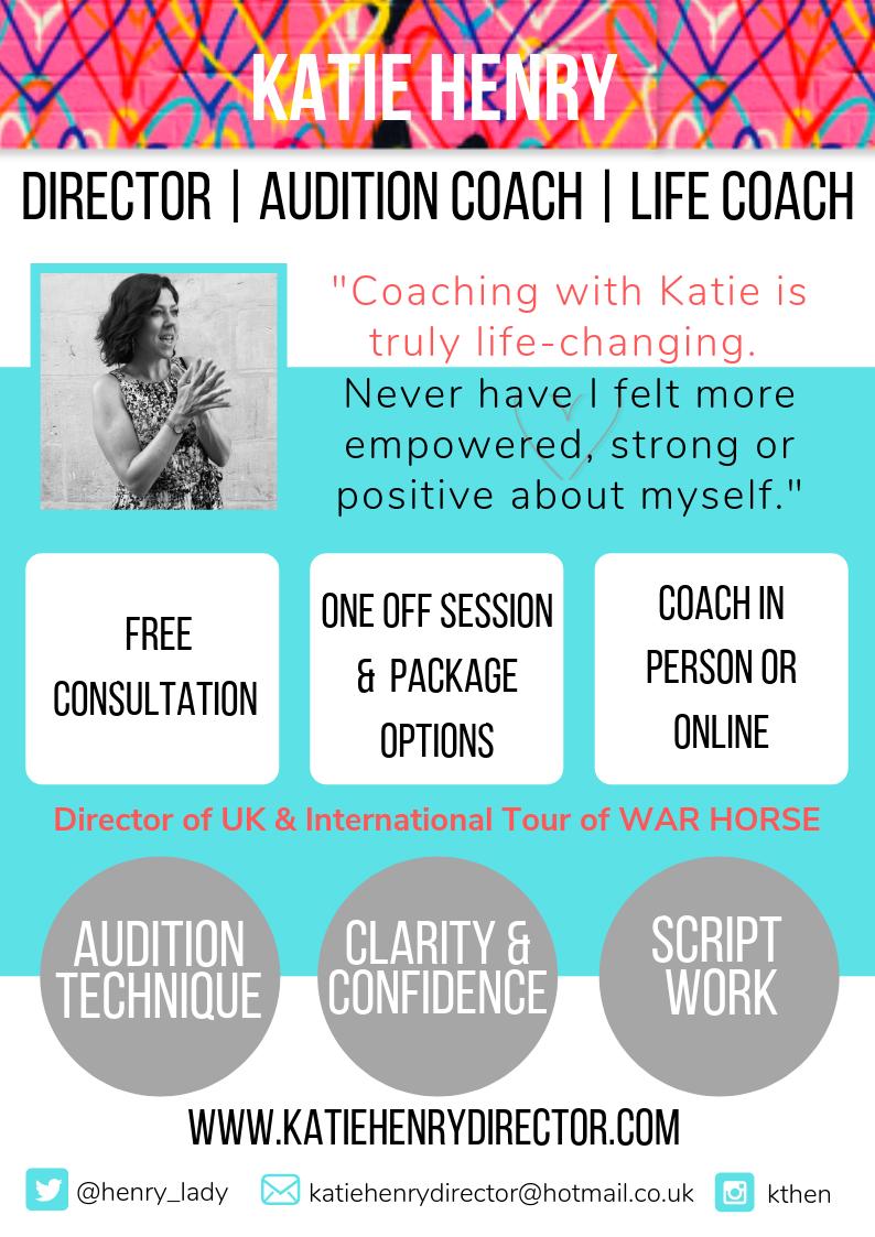 Check out my new fancy flyer! Spaces for audition coaching available in sept & oct #auditioncoach #actorcoach #lifecoach #actor #freelance