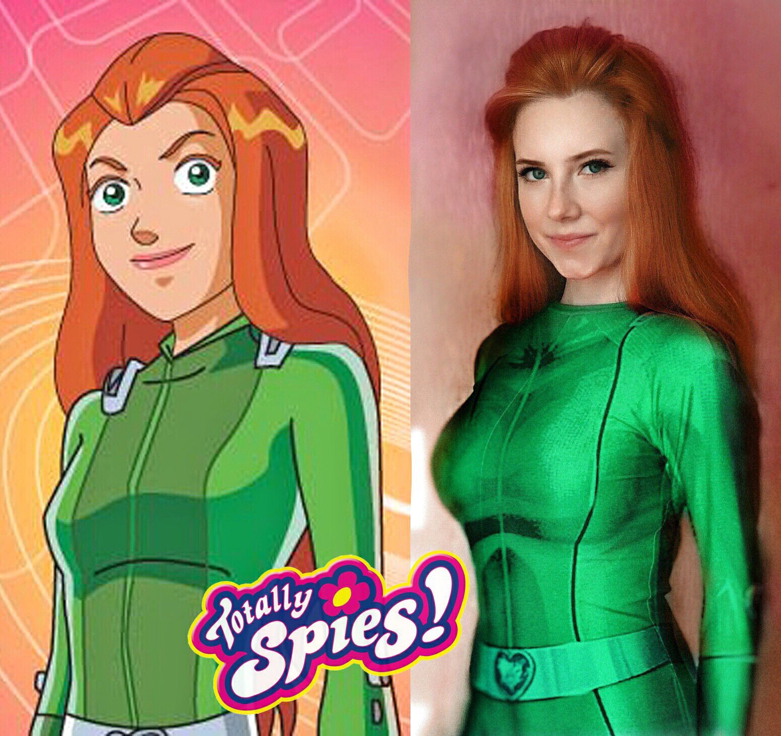 “Sam 👊🏻💚 #cosplay #totallyspies” .