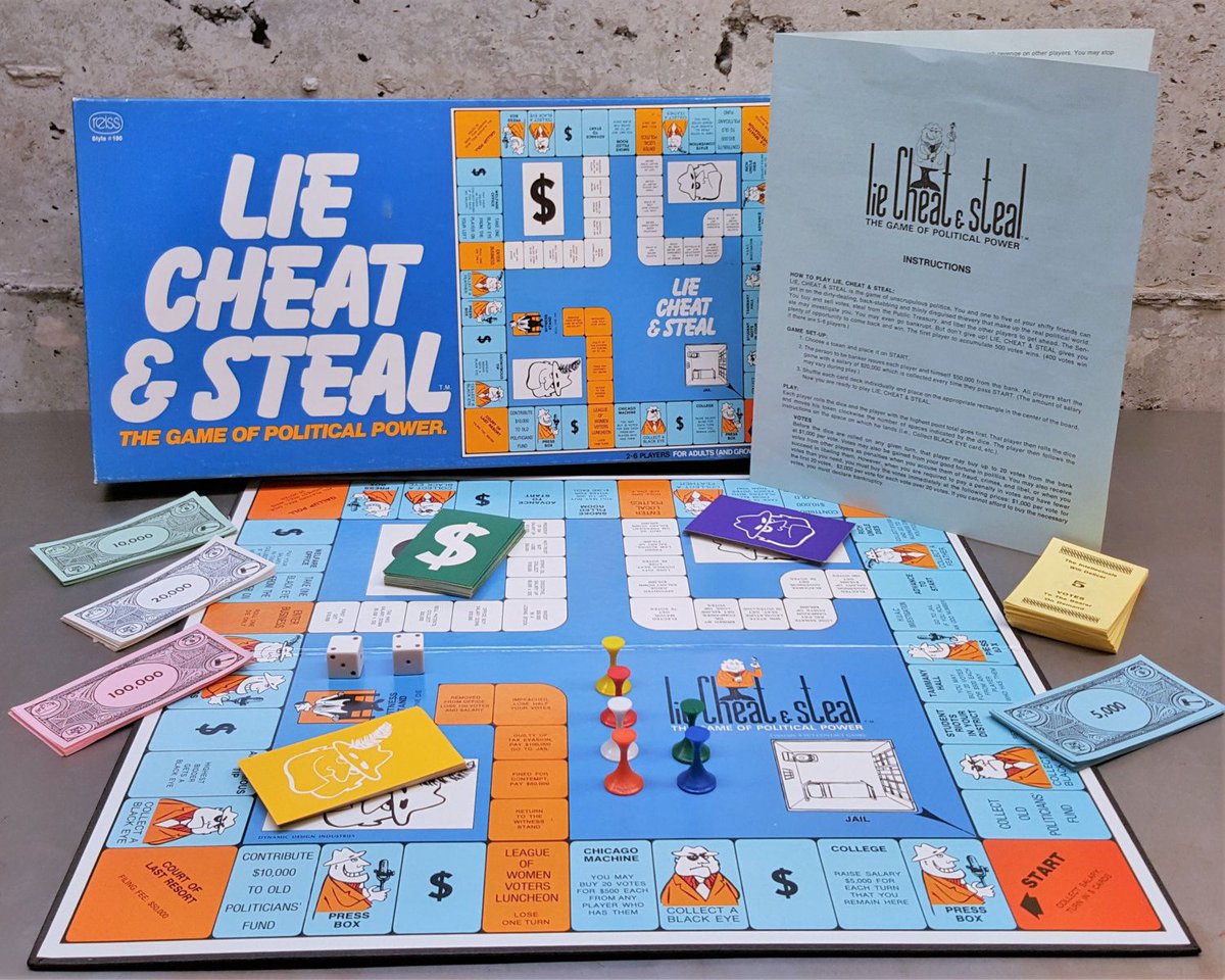 BrianPiotrzkow1's tweet photo. I had no idea my parents aspired to have me enter politics and become the President of the United States when they bought this game for me.
#LieCheatandSteal
#PoliticalGame
#Politicsisfun
#getnreal
#2020Election https://t.co/UAmli2STwD