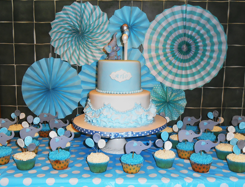Christening cake and the cupcakes