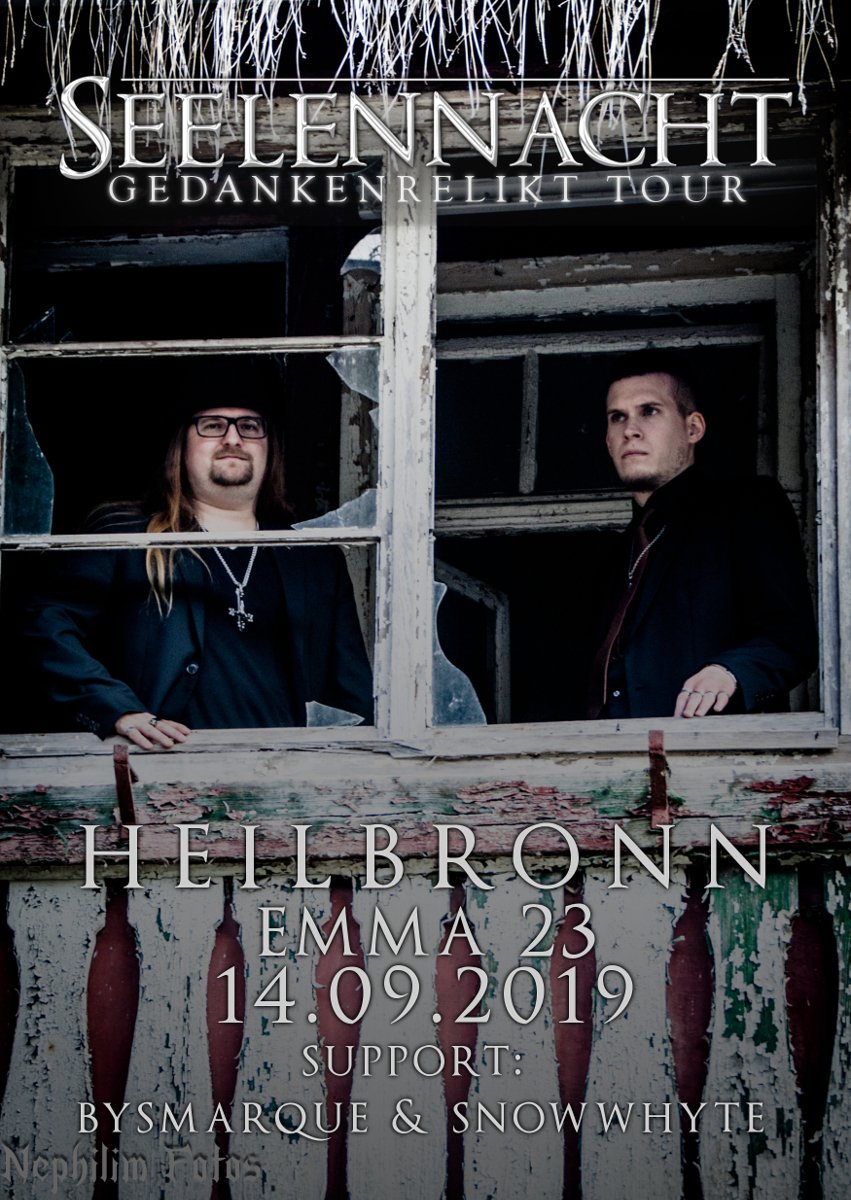 Diese Woche Samstag 14.09. ist es soweit: Seelennacht live in Heilbronn im EMMA 23! Die Abendkasse (13€) wird eröffnet sein. Einlass ist um 20 Uhr.
Einfach vorbeikommen, wir freuen uns auf euch! :) 
Hier geht's zum Event auf FB: facebook.com/events/4449761…