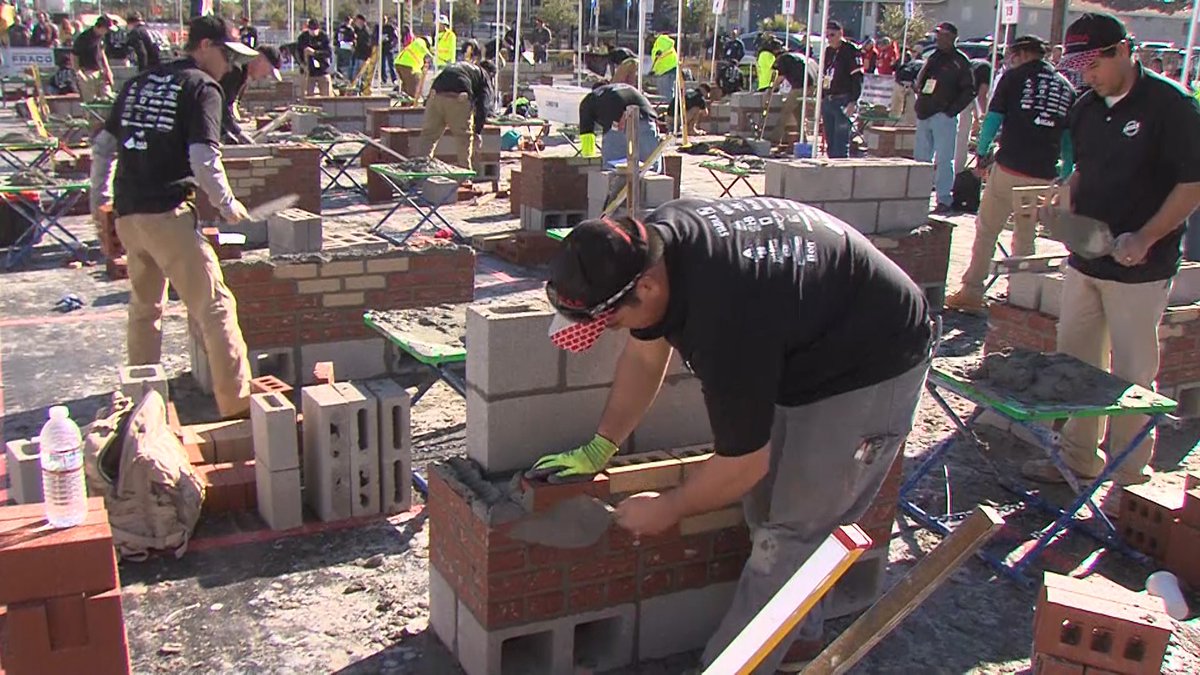 mcaa's tweet photo. Watch all the highlights from the 2019 MCAA #Masonry #SkillsChallenge during #MASONRYMADNESS at the #MCAAConvention and #WOC2019 in #Vegas: https://t.co/ZlUYhyE2wk #wkdev #closethegap https://t.co/CI9FOGg9Y0