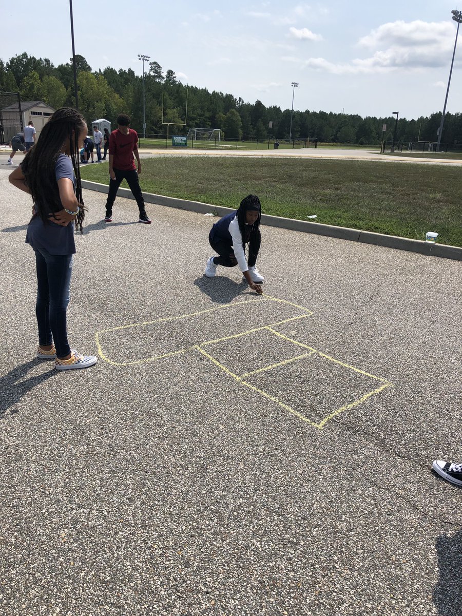 Hopscotch outside today to learn the order of operations! #everyraveneveryday_EDMS #oneccps