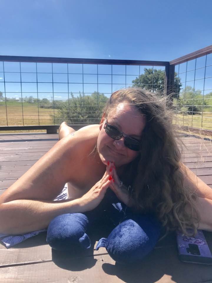 TheMistressTea's tweet photo. Sunbathing nude on the deck...? yes please. 

#MistressTea 

Thank you for taking this lovely picture, My love @sportsman545 

#TexasTimeWithMistressTea https://t.co/C4e9UiOXyA
