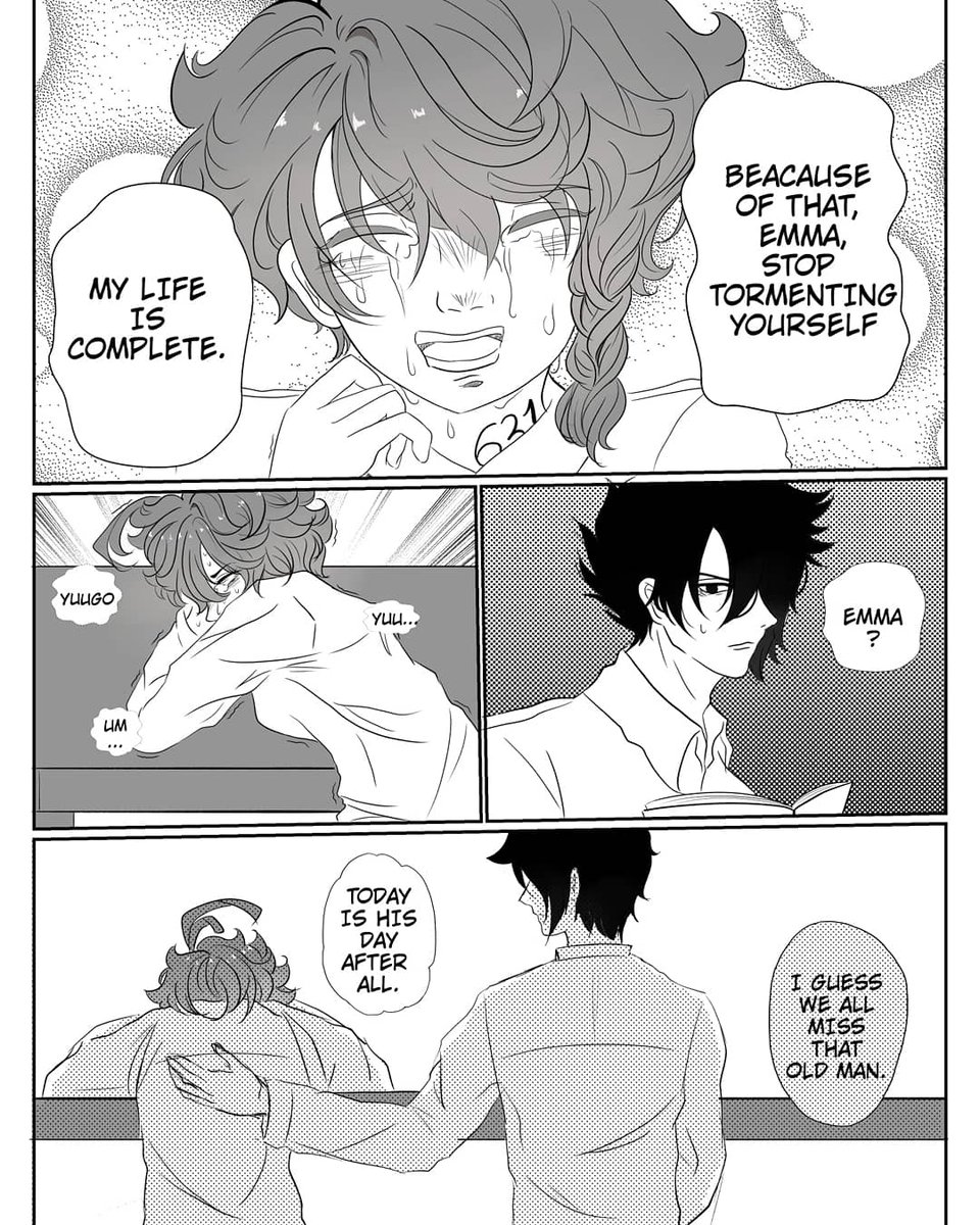 MY LITTLE DAUGHTER
Yeah... I miss him a lot
But heyyy, I'm back with a short comic about our precious salty uncle Yuugo. Hope y'all like it.
#レイエマ 
#RayEmma 
#ThePromisedNeverland 
#約束のネバーランド 
#yakusokunoneverland