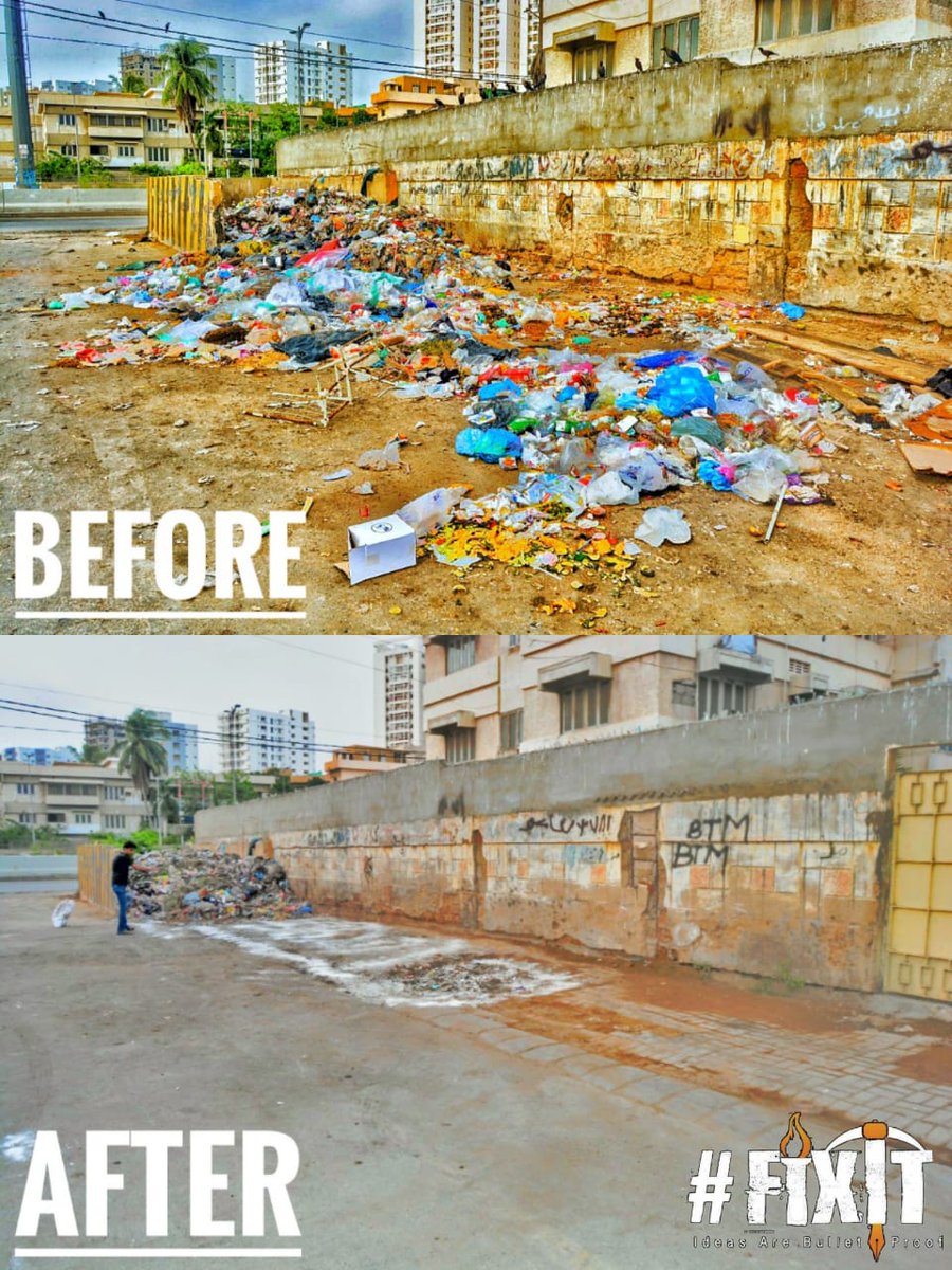 ImranIbneRaza's tweet photo. "باتیں نہیں، صرف کام"

Garbage Cleaning by Fixit Karachi (District South) Team at Clifton behind Vincy Mall.
#FixitMagic 
#Fixit https://t.co/0uiFQWsaF2