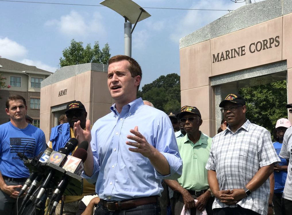 McCreadyForNC's tweet photo. No one should go to Washington as a Democrat first or a Republican first, they should go as Americans first. That’s why I stood with fellow veterans from both parties to say: let’s work across the aisle to lower healthcare costs and get the job done for North Carolinians. #nc09 https://t.co/je1dFMEQSa