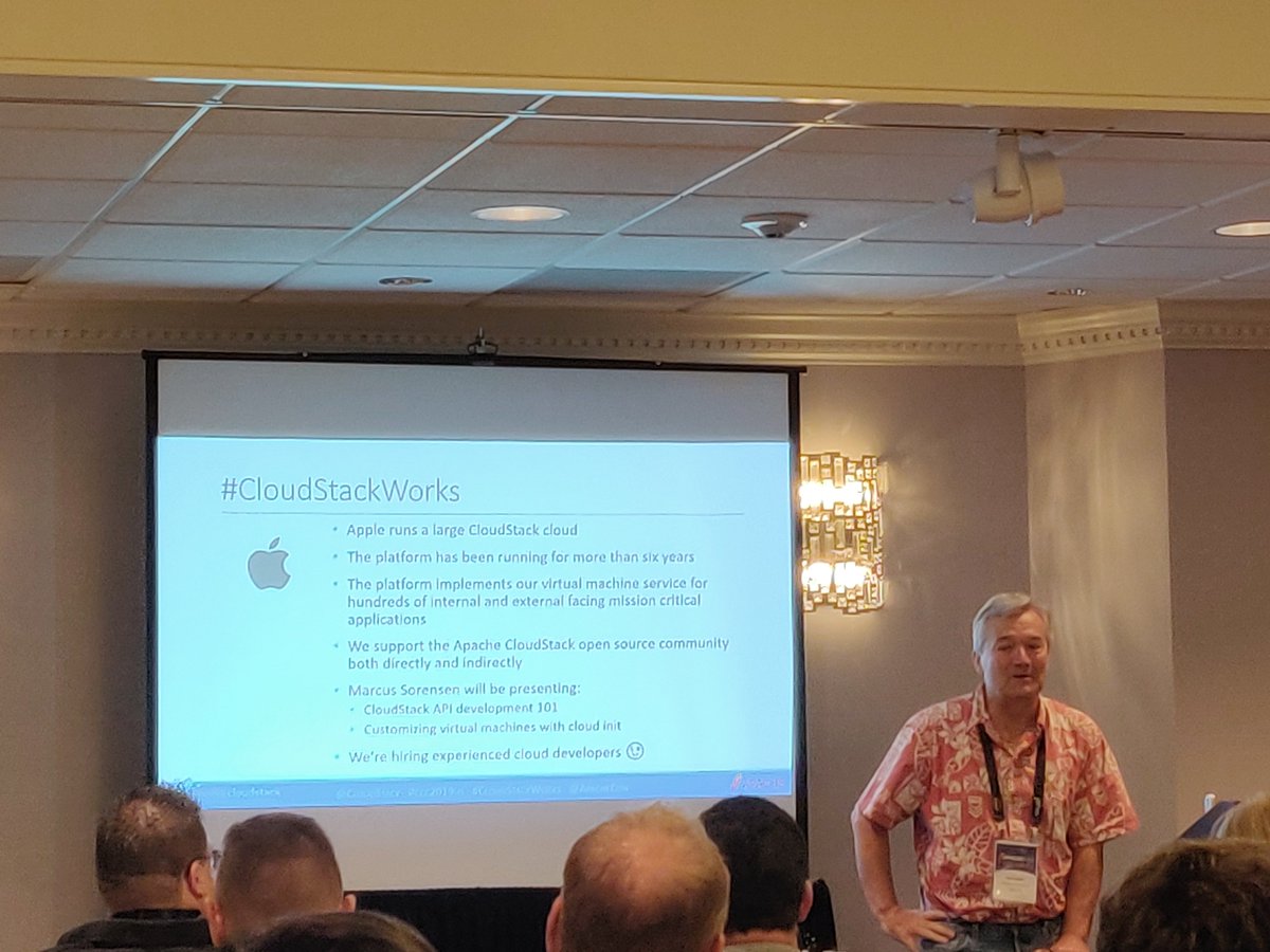 Look who's using Apache #CloudStack - *drumroll* <a href="/Apple/">Apple</a> #CloudStackWorks #cccus19 #acna19 #apachecon