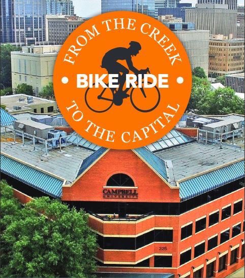 DavidBohmNC's tweet photo. Looking for a new bike ride event in Raleigh? Check this out!
Save $5 on @CampbellLawNow "From the Creek to the Capital" Bike Ride on Sat., Sept. 28, as part of our 10/40 anniversary celebration! Use the code 1040RIDE at https://t.co/7LzMXRQQmo #bikeride #RidingWithPurpose https://t.co/ZpWivIUbYP