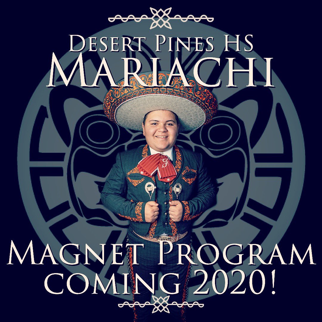 Excited to announce that Desert Pines HS will offer Mariachi as part of the Magnet program!! Starting the 2020 school year!! 
•
•
 #magnetschool #mariachimagnet #dphs #dphspride #dpyouknow #jaguarsofdp #ccsd #ccsdmariachi #vegasmariachi #mariachilife #mariachilosjaguares