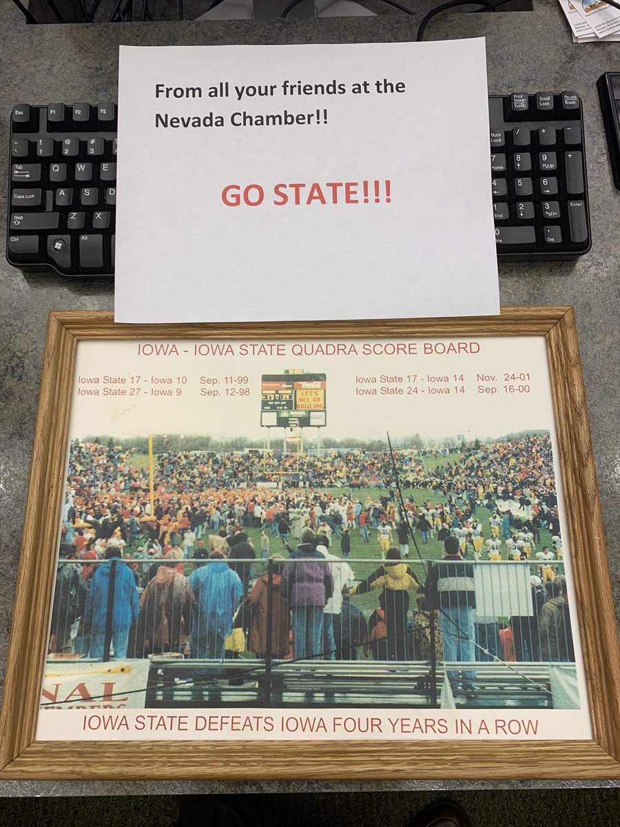 brettbarker's tweet image. Found this at my seat in the Council Chambers at City Hall. And so it begins.... #CyHawkWeek