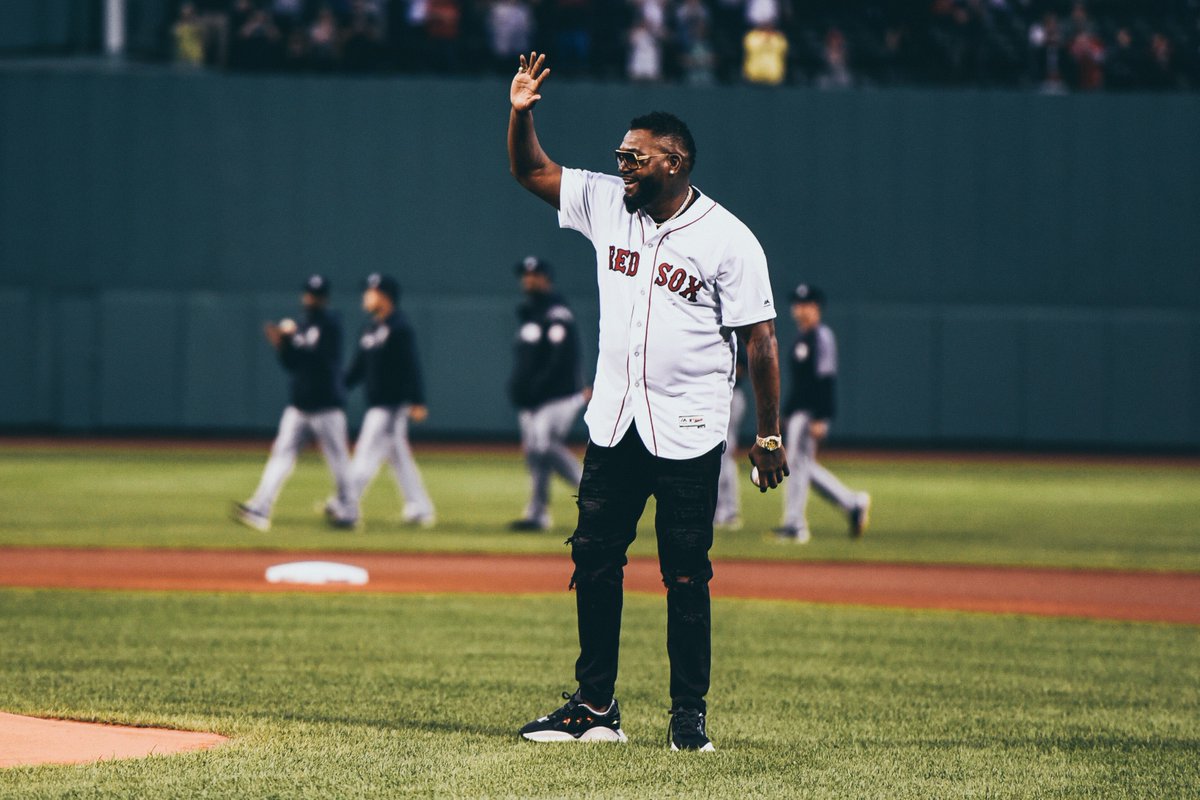 MLB's tweet photo. In Boston, David is Goliath. https://t.co/JeQ9hxlbDO