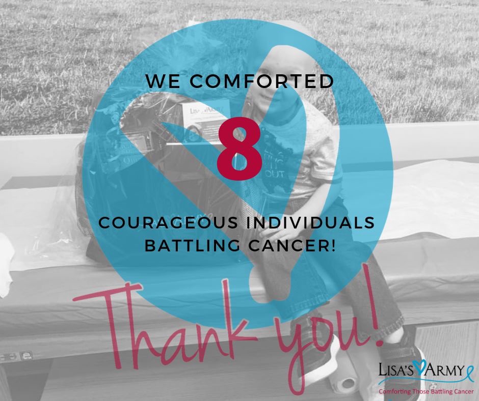 LisasArmy's tweet photo. Together we comforted 8 individuals last week!  We are making a difference everyday! Let’s continue spreading the comfort together!

#WeCareWeComfort #ComfortCarePackage https://t.co/5nCECHmPo0