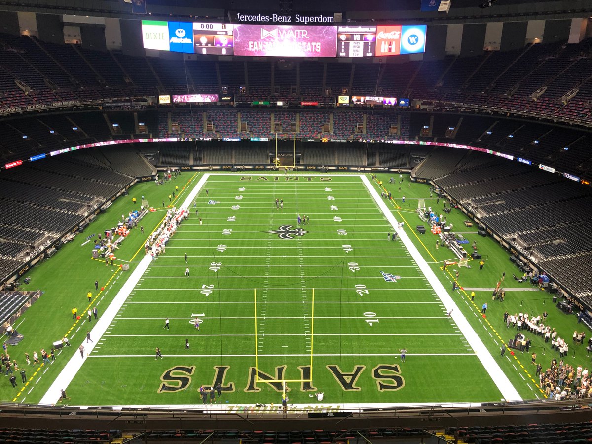 We've been waiting all year for tonight and just like that Monday Night Football is here! #WhoDat #NFL #Football #MoreThanaGame <a href="/Saints/">New Orleans Saints</a> <a href="/HoustonTexans/">Houston Texans</a> #MercedesBenzSuperdome