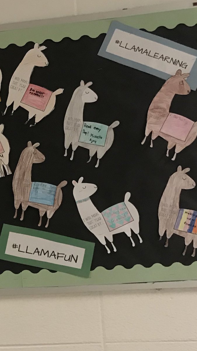 MsBenisclass's tweet photo. We are having a “llama” fun in room 22! Student goals! #jmi_knights https://t.co/GgkjPsbvzG