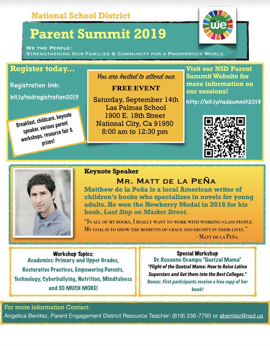 ABenitez_80's tweet photo. #NSDParentSummit2019 is this Saturday, September 14th at Las Palmas School!!! 😃🤩😃 Super excited for this AMAZING #NSDnow  event for our families! Please share! https://t.co/js28y4n0DZ