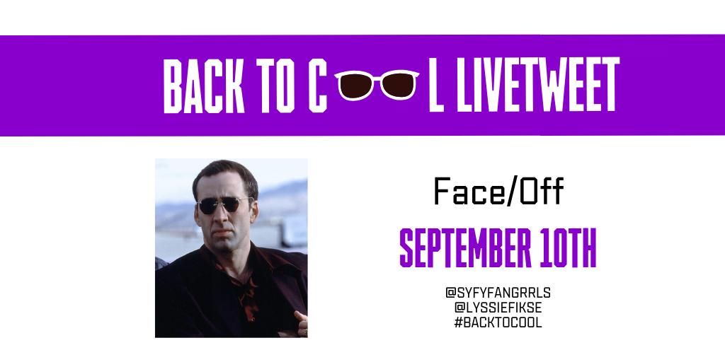 lyssiefikse's tweet image. 🚨 I am livetweeting FACE/OFF tomorrow at 8 p.m. EST over on @Syfyfangrrls to celebrate Nicholas Cage Week for #BackToCool and it's going to be a great time. *cue Woo doves*🚨
