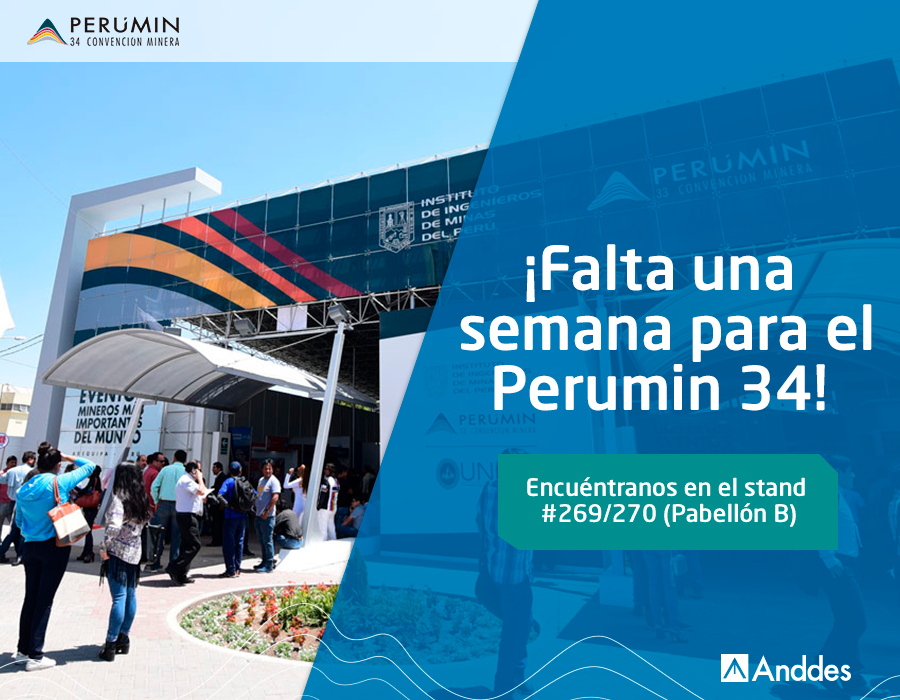 _anddes's tweet photo. ¡Cada vez falta menos para el Perumin 34!

Recuerda que puedes ubicarnos en el stand #269/270 (Pabellón B).

¡Los esperamos!

#Anddes #Perumin34 https://t.co/JM0ZlulRFf