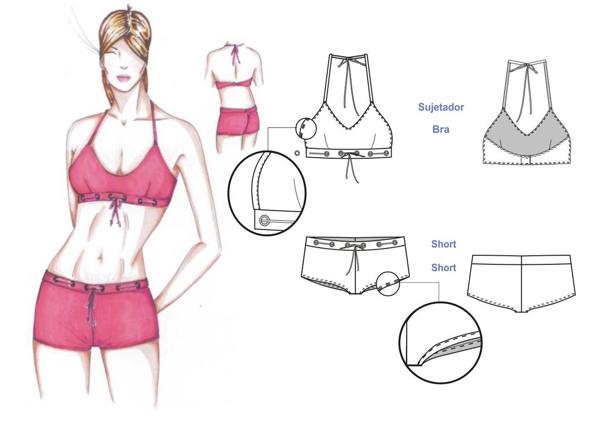 Modafacil_DIY's tweet photo. Patrones de Vestido de Baño Bikini en 7 tallas para producir en casa y crear tu propio negocio https://t.co/zpD0TkSdL2

El Brassier es de corte básico con banda decorativa de perforaciones y lazo en la base y con escote redondeado y lazos para sostener al cuello tipo halter. https://t.co/T4LWQgguLN