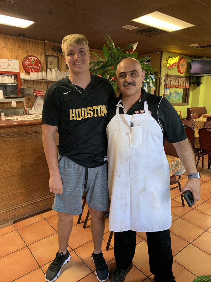 ReidTraylor87's tweet photo. Got sponsored by El Ranchero this year for the Adopt-a-Dog program. Extremely happy to be sponsored by such a great restaurant. #WhyNotUs @lp_bulldog  @coach_renfro https://t.co/Ntg64V8Don