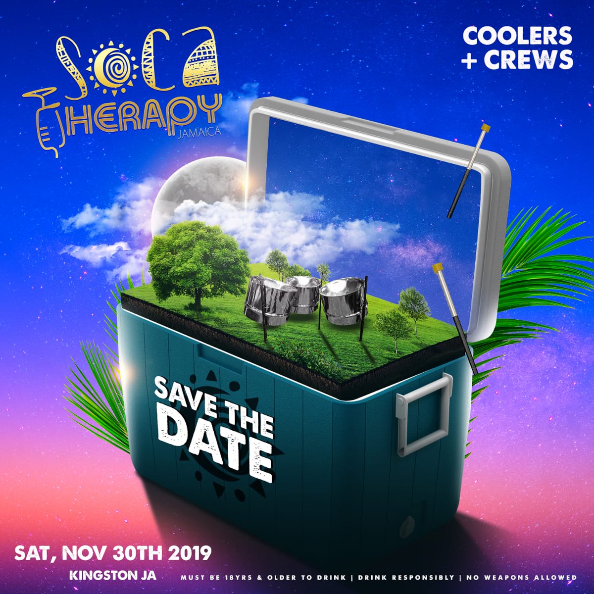 Naviinav1's tweet photo. •Is a different kinda vibe, see di gyal dem wine and bubble whole night 🎶

• Grab Your Cooler &amp; Your Crew. You Ready For Us To Do It Again X10 ⁉

• November 30, 2019 🌴🌴
- see you there 😉

Follow Us @socatherapyja &amp; Stay Tuned 🇯🇲
#SocaTherapyJa #SocaEvent #TheUltimateFete https://t.co/zKdLenB1QK