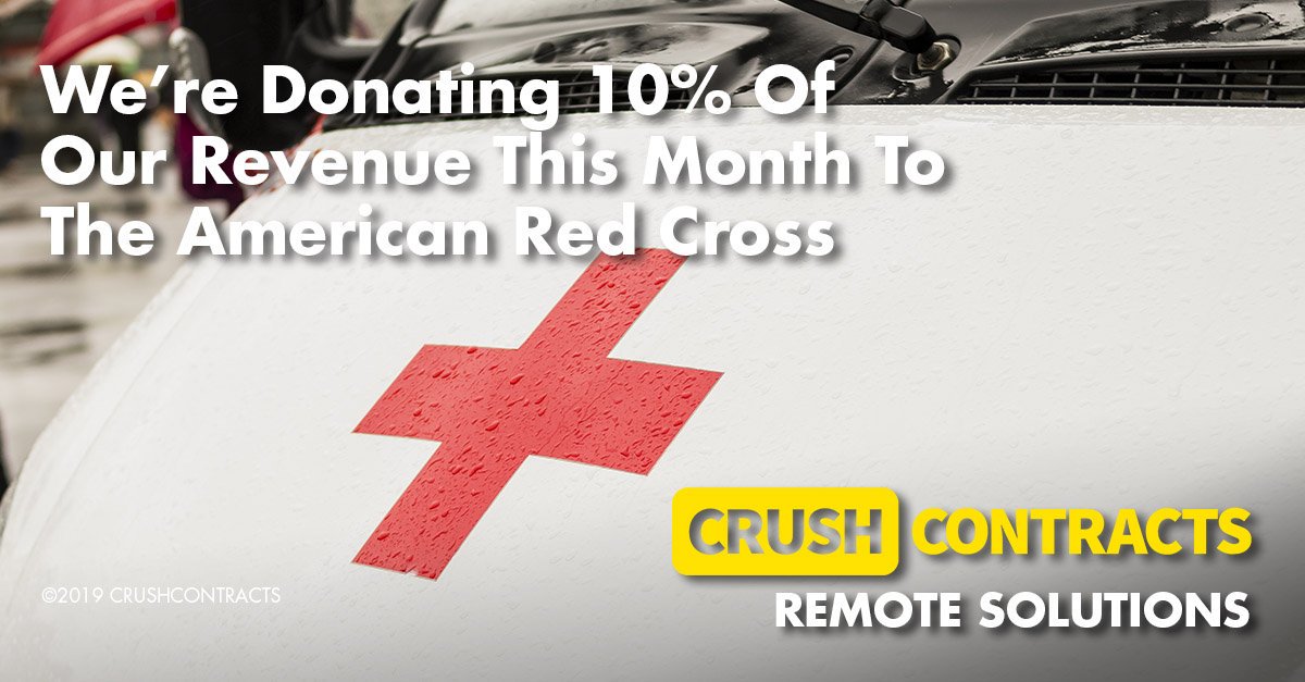 crushcontracts's tweet photo. We're donating 10% of our September revenue to the @RedCross #hurricanedorian

For more information: https://t.co/HO30C6uVlY 

#redcross #americanredcross #relief #donation https://t.co/dFbGRwZSj3