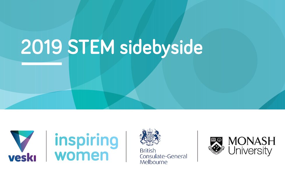 veskiorg's tweet photo. Looking forward to today's 2019 #STEMsidebyside session with #StellaClark AM - 'Getting on a board &amp; networking for various  situations', plus panel discussion with #AnnaBurke AO, Leonie Walsh @lkw_sci, @nrcollard, with support from @NAB. @JuliaLPage @AndrewWear @Vic_LeadSci https://t.co/NlD241vfjy