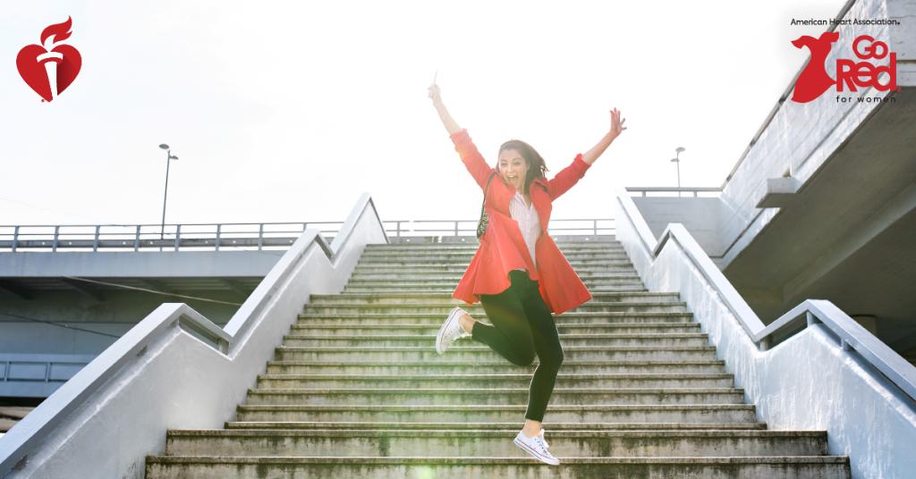 Think you don't have time for exercise? Split it into two or three 10- to 15-minute segments a day. Taking the stairs is one way to #MoveMore. Click for more: spr.ly/6016EC68m #MacysGives
<a href="/Macys/">Macy's</a> is the physical activity supporter of the Go Red for Women movement.