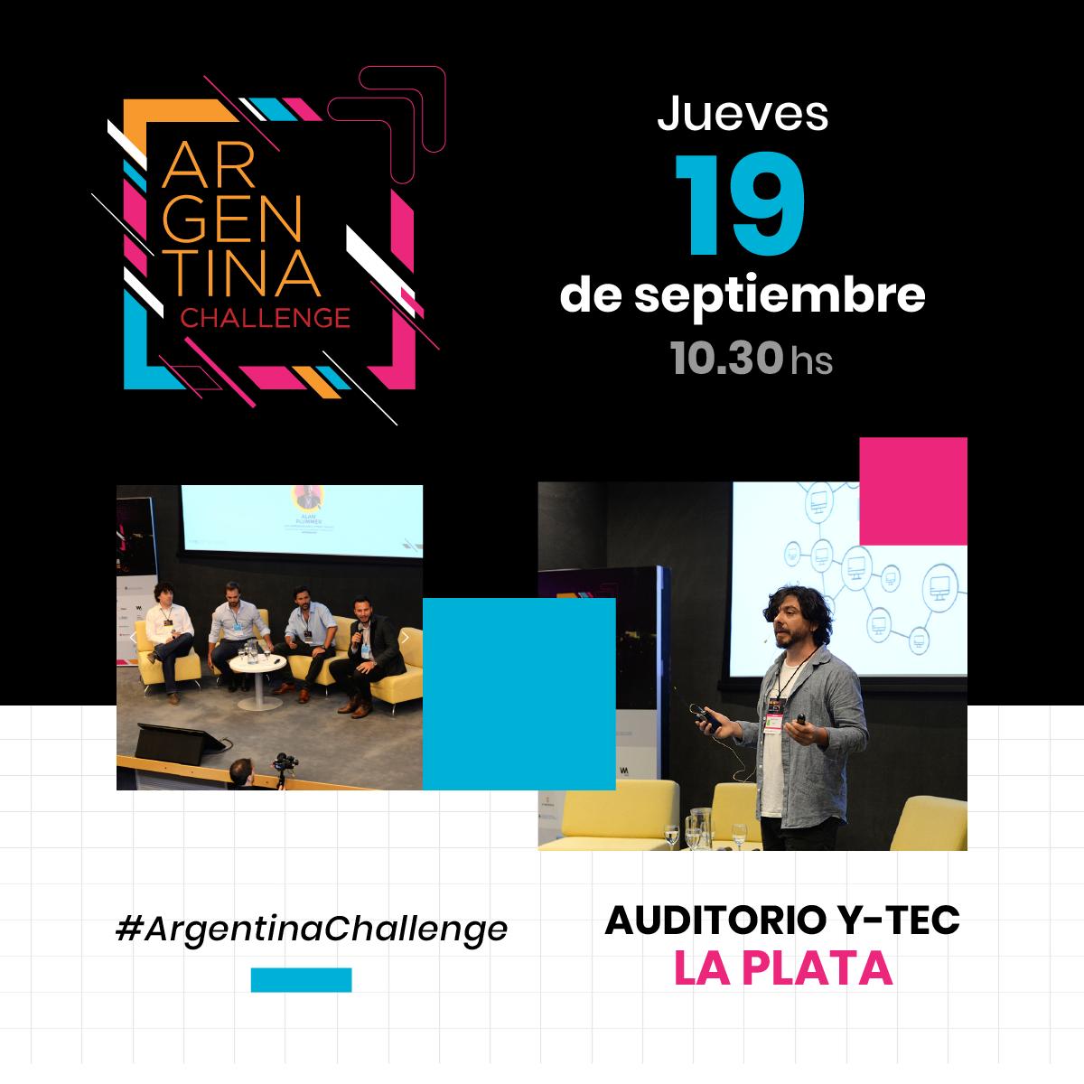 carohcufre's tweet photo. El próximo 19 de septiembre en @argentinachall1 las 18 startups más innovadoras del país presentarán sus proyectos frente a inversores, fondos e invitados especiales. Desde las 10.30 en el Auditorio Y-TEC en La Plata https://t.co/KB9XiIFmtb https://t.co/vc3ZaWLiis