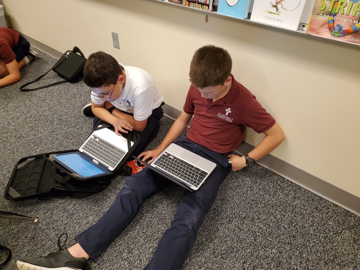 StJPII_Houston's tweet photo. Today, 7th graders reviewed figurative language by completing a Frayer Model, presenting their information to the class, &amp; then using the information from presentations to compete in a Figurative Language Scavenger Hunt on Chromebooks. 
#StJPII #ELA #MiddleSchool #Houston https://t.co/dEmwvH8XD0